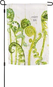 Enjoy Life Botanical Design Primitives por Kathy Garden Flag - Imagen 1 de 1