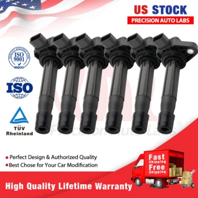 Paquete de 6 bobinas de encendido UF242 para Honda Accord Acura V6 3,0 L 3,5 L Odyssey 2000-2007 Foto 1 de 4