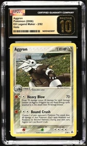 Aggron 2/92 - HOLO - EX Legend Maker - CGC 10 PRISTINE  - Picture 1 of 2