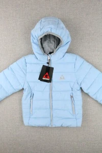 Gerry Girls Snow Hoodie Jacket Isolated Blue Sz 5 6 Quilted Elastic Cuff & Hem - Picture 1 of 18