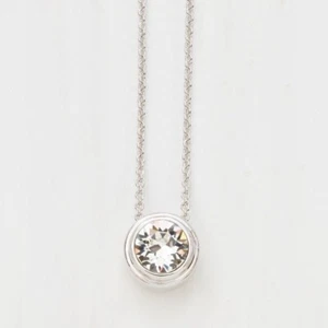💎Collar de cristal de piedra táctil rodio transparente 15-18” nuevo estado - Imagen 1 de 6