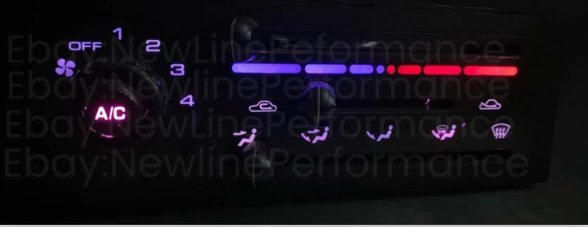Kit combinado de bombilla LED de control de clima rosa/púrpura para Mazda Miata MX-5 1990-1997 Foto 1 de 1
