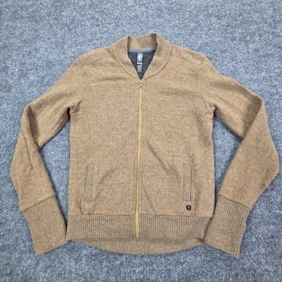 Suéter Mountain Hardwear para mujer XS cremallera completa mezcla de lana chaqueta de bombardero agujeros para los pulgares Foto 1 de 4