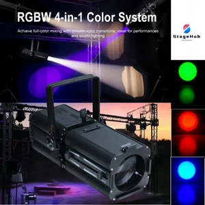 200w RGBW DMX512 Led Ellipsoidal Leko Gobo Projector Zoom Spot Led Profile Light - Picture 1 of 7