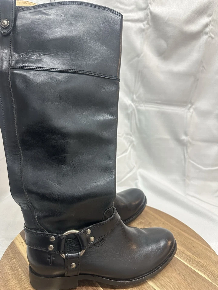 Botas con arnés Melissa para mujer FRYE talla 5,5 estilo B # 76927 negras Foto 1 de 4