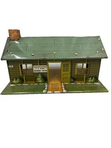 Vintage Marx US Army Training Center T3-21 Headquarters Tin Litho Building Toy - Picture 1 of 5