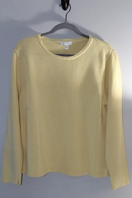 Suéter Charter Club XL para mujer manga larga amarillo usado en excelente estado 100 % algodón Pima Foto 1 de 4