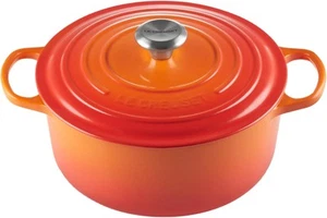 Le Creuset Enameled Cast Iron Signature Round Dutch Oven w/Lid 5-1/2 Quart Flame - Picture 1 of 7