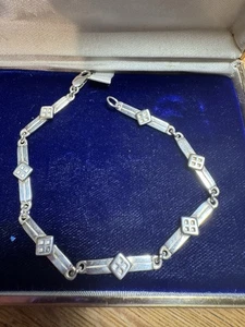 Pulsera de plata de ley 925 estilo Charles Rennie Mackintosh 10,8 g JJ - Imagen 1 de 4