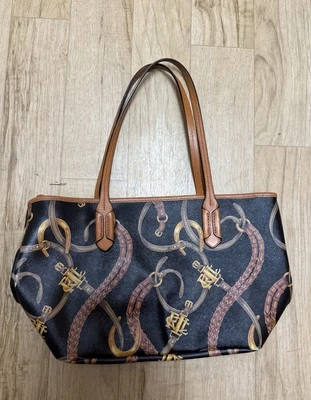 Authentic Ralph Lauren  Neverfull Tote Medium Size Purse Nautical Leather - Image 1 of 4
