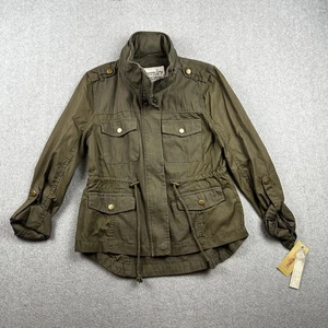 Chaqueta American Rag Para Mujer XS Polvorienta Oliva Utilitaria Carga Militar Cremallera Completa Nueva Con Etiquetas - Imagen 1 de 10