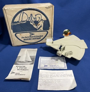 Vintage 1976 The Davis Mark 3 Marine Sextant Nautical Navigation in orig. Box - Picture 1 of 8