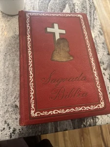 SAGRADA BIBLIA 1958 EDICION FAMILIAR CATOLICA Leather Catholic Bible In Spanish - Picture 1 of 19