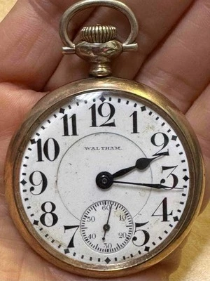 1918 Waltham Railroad Pocket Watch Grade 645 16s 21j Model 1908 Runs Gold Filled - Image 1 of 4