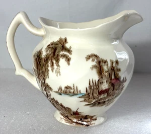 Vintage Johnson Brothers Large Pitcher The Old Mill England 6.5" x 5.5" - Picture 1 of 10