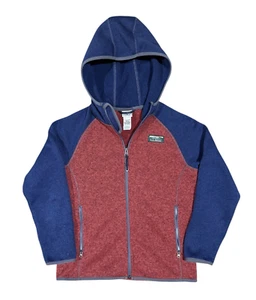 Kids' L.L.Bean's Sweater Fleece, Hooded Colorblock Jacket Retired Colors M 10-12 - Picture 1 of 9