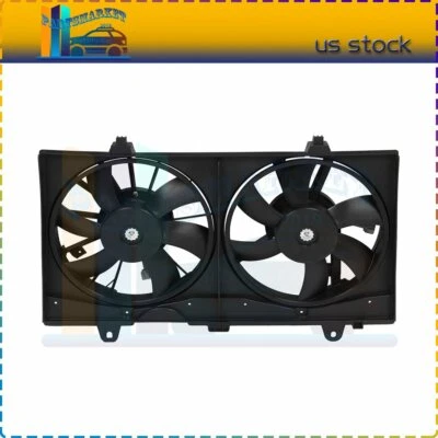 For 2007-2012 Nissan Sentra Dual Radiator Cooling Fan & Motor Assembly 674-50239 - Image 1 of 4