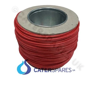 100 METRE ROLL / DRUM OF HIGH TEMPERATURE HEAT RESISTANT RED WIRE / CABLE 2.5MM - Picture 1 of 1