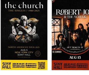 Robert Jon & the Wreck, The Church, 2 sided ad postcard for 2025 NYC events - Picture 1 of 1