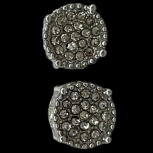 ORECCHINI UOMO DONNA BRILLANTI URBAN BOTTONE 8MM PIETRE EFFETTO PUNTILUCE OPACO. - Foto 1 di 17