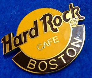 BOSTON EE. UU. VINTAGE CLÁSICO NARANJA LOGOTIPO GRANDE Hard Rock Café PIN GRID 2LC - Imagen 1 de 1