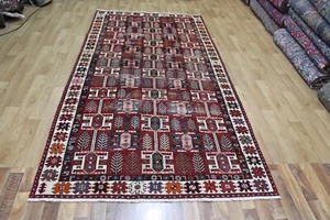 ALFOMBRA DE LANA ORIENTAL BAKHTIARII PERSA ANTIGUA HECHA A MANO 286 X 141 CM - Imagen 1 de 12