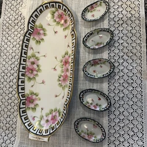 Nippon Hand Painted Jonroth Studios (Japan) 6 Piece Serving Tray - Picture 1 of 14