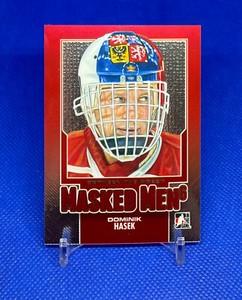 DOMINIK HASEK 2013-14 IN THE GAME BETWEEN THE PIPES MASKED MEN 6 CHROME HOF