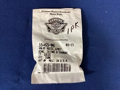 NUEVA GUÍA DE VÁLVULA OEM Harley Davidson con anillo de retención, FLD, FLHP, 16465-06* Foto 1 de 3