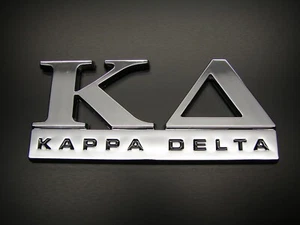 KAPPA DELTA CAR EMBLEM STICKER LOGO BADGE DECAL   Fraternity & Sorority - Picture 1 of 12
