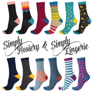 Pretty Polly Sustainable Bamboo Knit Patterned and Plain Socks 2 Pair Packs NEW - Picture 1 of 6