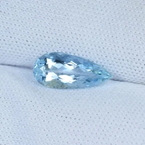 1.43 Cts Best Color & Fire Natural Aquamarine Long Pear...!!!!! - Bild 1 von 3