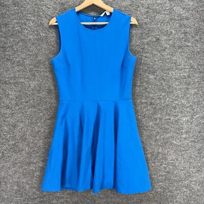Vestido Diane von Furstenberg Mujer M Medio Azul Funda Midi Cremallera Sin Mangas Foto 1 de 4