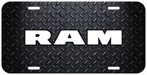 RAM MUSCLE BAD BOY 4X4 OFF ROAD TRUCK BLACK DIAMOND METAL LICENSE PLATE - Picture 1 of 5