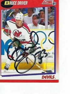 BRUCE DRIVER FIRMADO 1991-02 PUNTUACIÓN #89 - NUEVA JERSEY DEVILS - Imagen 1 de 1