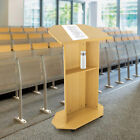 Mobile Conference Presentation Stand Classroom Movable Podium Stand Wheeled US