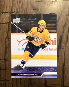 2023-24 upper deck hockey series 1 Young Guns Luke Evangelista RC Card #221 2a - Picture 1 of 2