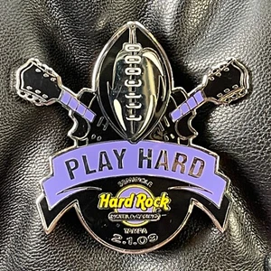 TAMPA SEMINOLE🎸Hard Rock HOTEL&CASINO®HR PIN🎸PLAY HARD 2.1.09 FOOTBALL GUITARS - Picture 1 of 3