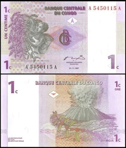 CONGO - Democratic Republic, 1 Centime, 1997, P-80, UNC World Currency - Picture 1 of 1