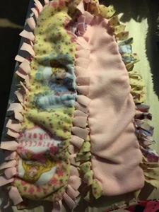 Adult Disney Princess Fleece Tie Scarf Cinderella & Aurora Yellow Pink Handmade - Picture 1 of 3