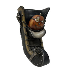 Yankee Candle Halloween Steampunk Pumpkin Witch Boot Candle Holder 