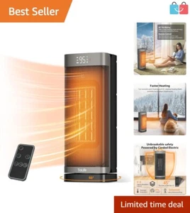 Compact 16" Portable Indoor Heater – Fast Heating with Remote & Safety Features - Picture 1 of 10