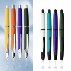 MAJOHN A2 Press Fountain Pen Retractable EF Nib Resin Writing Office Ink Pen - Picture 1 of 15