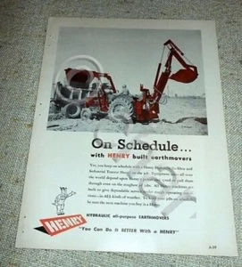 Brochure Macchine agricole - On Schedule with HENRY built earthmovers 1960 ca - Picture 1 of 1