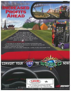 Cruis'n World Conversion Kit by Midway Arcade Flyer / Brochure / Ad - Picture 1 of 1