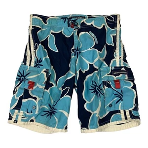 Abercrombie Board Shorts Youth Medium Blue Swim Trunks Pockets Surf Beach - Picture 1 of 7