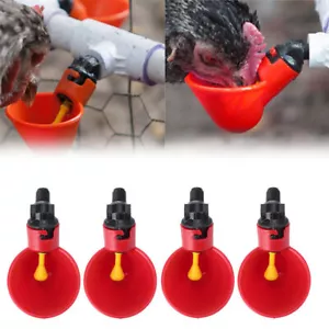 4Pc Water Drinking Chicken Waterer Automatic Poultry Drinkers Tool Farm Drinker - Picture 1 of 8