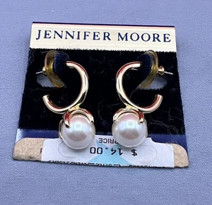 Jennifer Moore Earrings / Costume Jewelry / On Card Vintage NOS - Picture 1 of 3