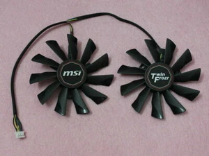 Pair Fans Cooler Fan For MSI GTX 750Ti 750 R9 290X 290 280X CPLD10010S12HH 95mm - Bild 1 von 5