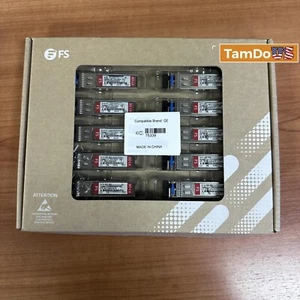 FS SFP-GE-BX 1000BASE 1310/1550nm 10km BD LX (10ea in Box) - Picture 1 of 6